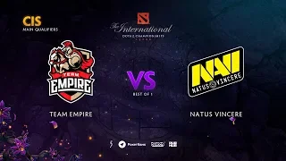 Team Empire vs Natus Vincere, TI9 Qualifiers CIS, bo1 [Lex & 4ce]