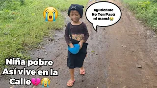 Niña pobre que Vive en la Calle💔😭 deseas adoptarlo? esto pasará al final con ella😱😭