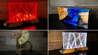 4 Amazing Epoxy Resin Night Lamps / Resin Art / part 2