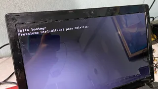 Falta Bootmgr Pressione Ctrl+Alt+Del para reiniciar" quando você inicia o Windows RESOLVIDO