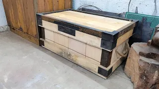 Сделал настоящий Большой ящик из Rust / Large Wood Box Rust