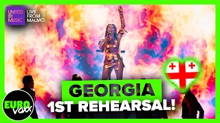 🇬🇪 GEORGIA EUROVISION 2024: 1ST REHEARSAL (REACTION) // Nutsa Buzaladze - ‘Firefighter’