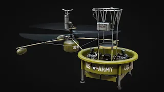 3D model of military flying platforms the Hiller VZ-1 Pawnee