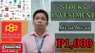 TRADE AND INVEST IN STOCKS for as low as P1000