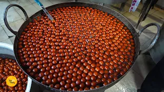 Factory Making of Gulab Jamun l इतने सारे गुलाब जामुन कभी एक साथ बनते नहीं देखे होंगे l Gujarat Food