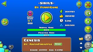 [Medium Demon] -sirius- by FunnyGame (3 coins) - Geometry Dash | Henry03