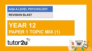 AQA A-Level Psychology Revision Blast | Year 12 Topic Mix (1) | 19 May 2021