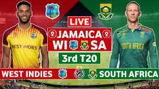 West Indies vs South Africa 3rd T20 Live | WI vs SA 3rd T20 Live Scores & Commentary | SA Innings