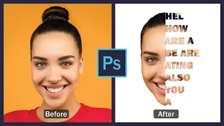 Text Portrait Effect in Photoshop | Half Face Typography | Photoshop Tutorials