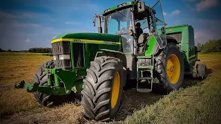 ☆Prasowanie słomy 2021☆John deere 7710 w akcji☆