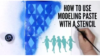 How to use modeling paste with a stencil