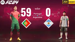 FIFA 23 - PORTUGAL 59-0 ARGENTINA  ! FIFA  WORLD CUP FINAL 2022 QATAR ! RONALDO VS MESSI ! PS5 4K!