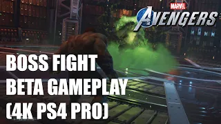 Marvel's Avengers - Abomination Boss Fight Beta Gameplay (PS4 PRO 4K)