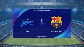 ZENIT VS BARCELONA | Master League PES 2021 | UEFA CHAMPIONS LEAGUE | [4K]