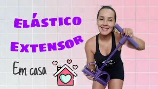 Treino com Elástico Extensor Vertical #QuarenTreina