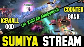 SUMIYA Insane Icewall & Countergank with Korean Announcer | Sumiya Invoker Stream Moment #652