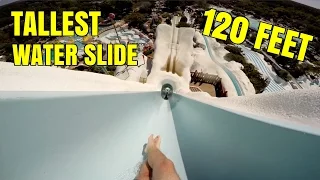 Summit Plummet Tallest Water Slide POV Disney's Blizzard Beach Water Park | BrandonBlogs
