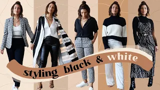 How to Style Black & White *winter thrift haul!*
