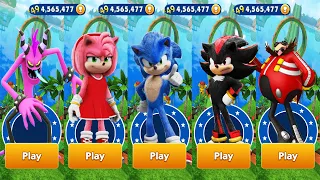 Sonic Dash - Movie Sonic vs Movie Shadow vs Movie Amy vs All Bosses - All Characters Unlocked