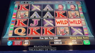 Treasures of Troy Slot - $8 Max Bet - MASSIVE WIN BONUS!