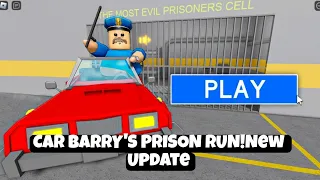 CAR BARRY'S PRISON RUN!New Update Roblox New scarry obby Walkthrough FULL GAME #roblox #scaryobby