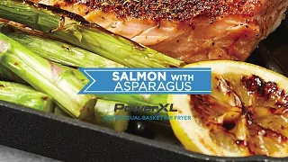 Air Fryer Salmon with Asparagus Recipe | PowerXL Vortex Dual Basket Air Fryer