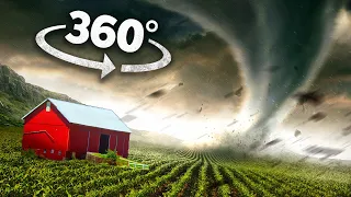 VR 360 TORNADO AND STORM SURVIVAL - Natural Disaster Up-close 360 video