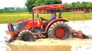 powerful Japanese tractor Cold start Drifting Plowing 4x4 RAW POWER 💨💥🚜 8