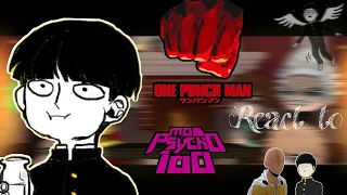 S-class Heroes+Saitama React to Mob psycho 100 || モブサイコ１００ || One Punch Man || Part 1/2 || GCRV ||