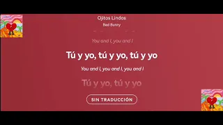 Bad Bunny ft. Bomba Estéreo - Ojitos Lindos (Lyrics Video / Español-English)