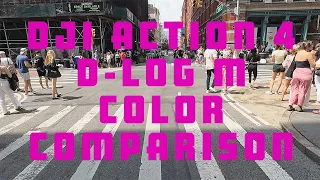 DJI ACTION 4 real world usage: normal and D-log M color comparison