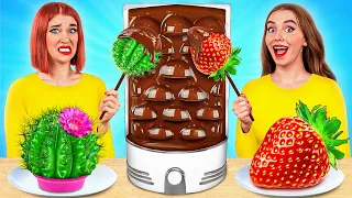 Fântână De Ciocolată Fondue Provocarea | Momente Amuzante Multi DO Food Challenge