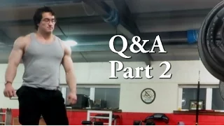 Q&A Part 2 - Squatting Frequency, Front Squats Vs Backsquats, How often I Trick and More!