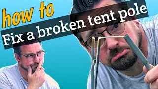 How to fix a tent pole. 2 ways to repair a split pole section. a field repair and home fix