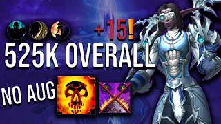 +15 Azure Vault Shadow Priest 525K Overall M+ [No Aug] | 10.2 & 10.2.6 (S4)