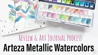 Arteza Metallic Watercolors Review & Art Journal Process