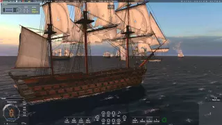 Naval Action Gameplay - PvP Battle 10vs9 (Santisima Trinidad)