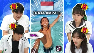 Reaksi Siswa Korea Terkejut dengan Raja Ampat 😍😍 🇮🇩🇰🇷 | Reaction Tiktok Indonesia