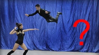 Unbelievable! Magician flies in zero gravity. The FLYING ILLUSION by the German magician MAGIC MAN.