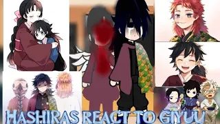 |Hashiras react to Giyuu|(-Gyomei)|1/9|ships|manga spoilers ⚠️|angst|Giyushino|