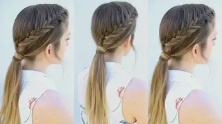 Easy Fishtail Ponytail Hairstyle | Ponytail Hairstyles | Braidsandstyles12