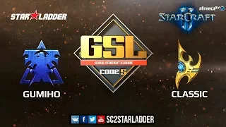 2018 GSL Season 1 Ro16 Group C Match 1: GuMiho (T) vs Classic (P)