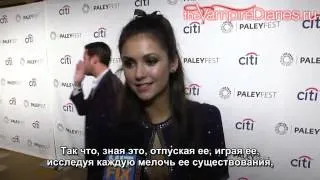 'Vampire Diaries' star Nina Dobrev talks Delena 'rollercoaster' [Русские субтитры]