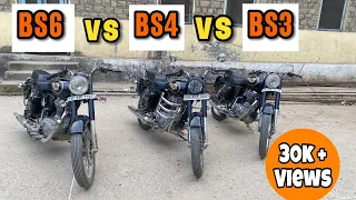 Bullet Standard BS3 vs BS4 vs BS6 || Full Comparison || SOUND CHECK