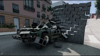 Cars vs Brick Wall – BeamNG.Drive