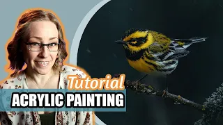 Bird Acrylic Painting Tutorial LIVE