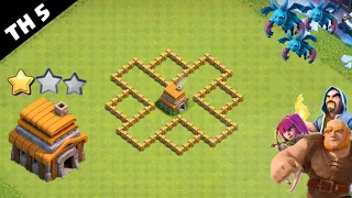 Clash of Clans | New [2018] "UNDEFEATED" Town Hall 5 Trophy Base (Th5) Defense Layout Strategy