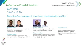 INGSA2024: Disruptive Technologies: Impact and Leadership from Africa