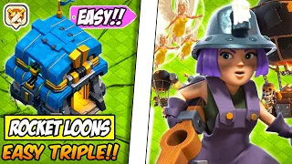 Th12 Rocket Balloon Attack Strategy | 3 Star with this Queen Charge Attack Strategy Rocket Loons