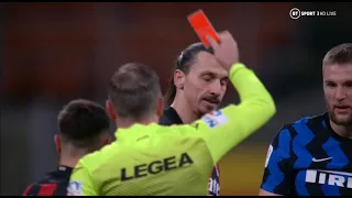 Zlatan Ibrahimovic RED CARD VS Inter Milan (HORROR FOUL & FIGHTS LUKAKU) 2021 HD